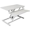 Adjustable Height Standing Laptop Desk White Ergonomic Sit to Stand Workstation Home Office view 4