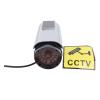 Fake Surveillance Camera Solar Powered, Dummy Security Camera with LED Flashing Light, High Simulation Anti Theft Monitor for Home Business Office, Realistic Simulation Camera with view 2