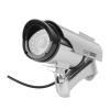 Fake Surveillance Camera Solar Powered, Dummy Security Camera with LED Flashing Light, High Simulation Anti Theft Monitor for Home Business Office, Realistic Simulation Camera with view 3