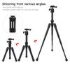 Aluminium Alloy Mini Camera Desktop Tripod, Folding Stretchable Adjustable, Black - 360 Panoramic Ball Head, Compact Stability, Versatile Photo and Video Use view 2