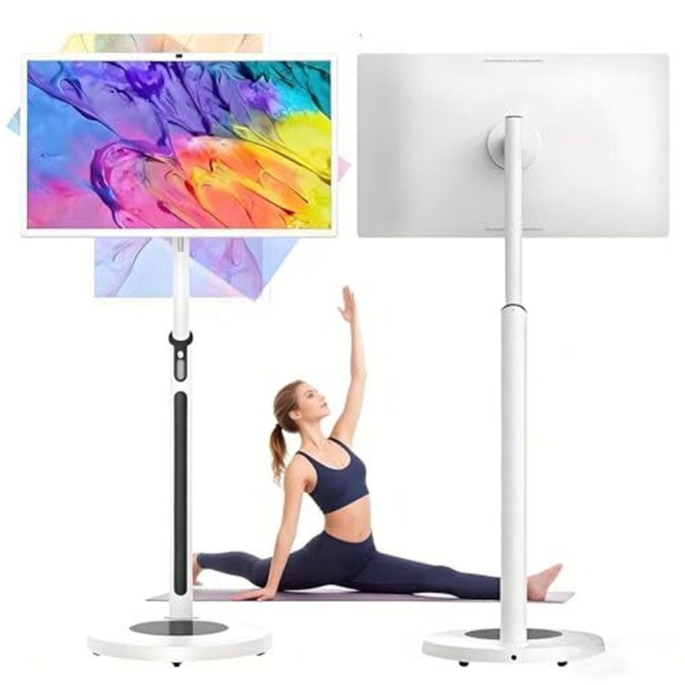 21.5/24/27/32 Inch Portable Smart TV Rotatable Smart Learning 1080 Touchscreen Monitor for Home Office Learning(32in8g+128g)
