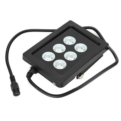 DC12V 6 LEDs Fill Light, IP66 Waterproof Outdoor Camera Light, Adjustable Angles 8-90 Degrees, Black Shell - Durable Aluminum Alloy, Reliable Heat Dissipation, Security