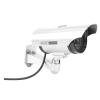 Fake Surveillance Camera Solar Powered Simulation Monitor with Flashing Red LED Light, Dummy Security Camera for Home Business Office, Realistic Design Anti Theft Deterrent with Mo view 2