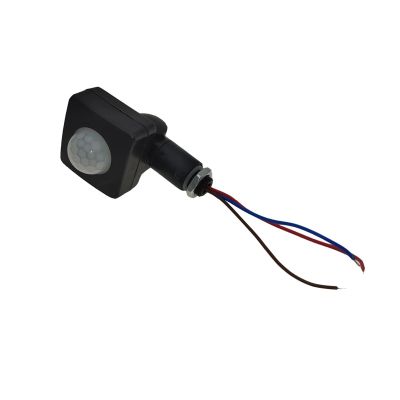 PIR Motion Sensor Outdoor Indoor Infrared Light Switch with LED Light Sensitive AC 85-265V IP65 Time Delay for Home Lighting(10MM Black)