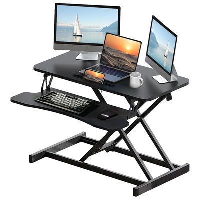 32 Inch Height Adjustable Desk Converter - Sit to Stand Riser