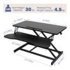 32 Inch Height Adjustable Desk Converter - Sit to Stand Riser view 2