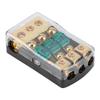 0/2/4 Gauge In To 4/8/10 Gauge Out 60A 3 Way Mini ANL Fuse Holder Distribution Block, Car Audio Power Fuse Distribution Block with Copper Conductors and ABS Cover, Compact 3 Way Di view 2