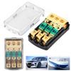 0/2/4 Gauge In To 4/8/10 Gauge Out 60A 3 Way Mini ANL Fuse Holder Distribution Block, Car Audio Power Fuse Distribution Block with Copper Conductors and ABS Cover, Compact 3 Way Di view 4