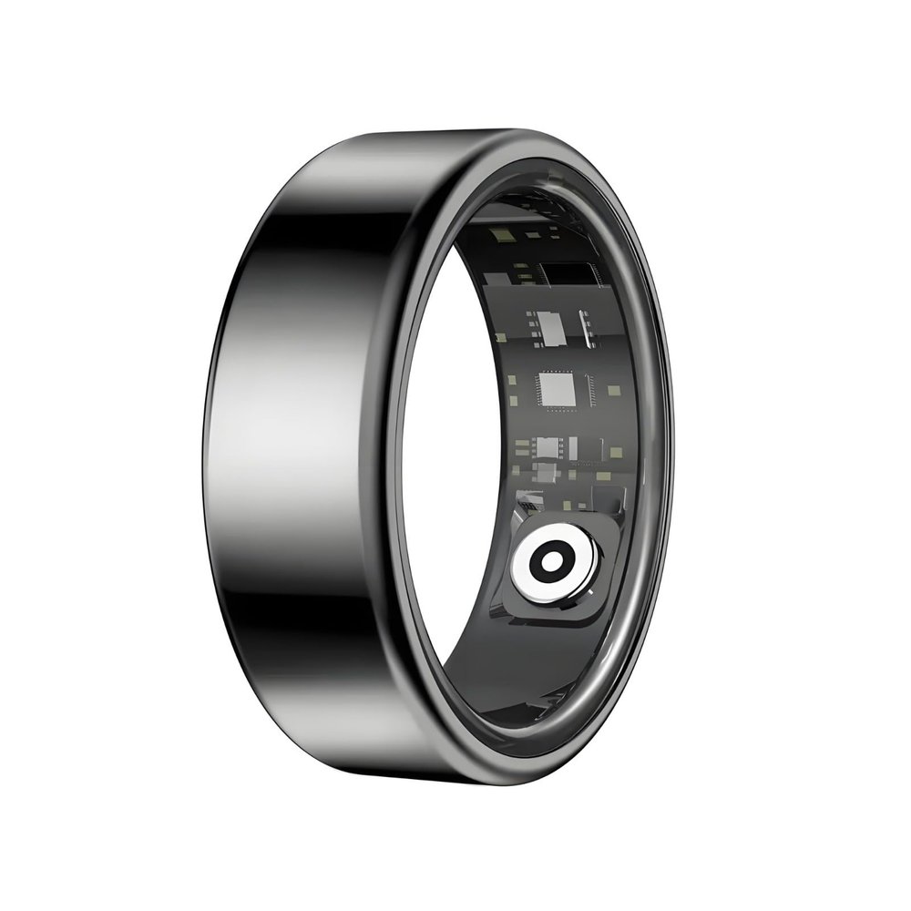 Oracle Smart Ring,Smart Ring for Women & Men,IP68 Waterproof Health Fitness Tracker Ring,Sleep & Activity Monitor,Wireless Charging,Wireless Charging, Remote Photography, No Monthly Fees (Black, 8)