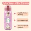 110 Pcs Cute Rabbit Stickers, Waterproof Vinyl Bunny Decals for Skateboard Laptop Water Bottle Luggage, Assorted Cartoon Rabbit Stickers Gift for Kids Teens Adults(rabbit-110) view 4