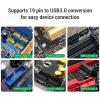 Oreilet 3.5 Inch Floppy Drive Front Panel, 19 Pin to USB3.0 HD Sound Interface Faceplate for Jack Mic Interface PC Front Panel Adapter (Oreilet9ArhveI-12) view 3