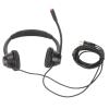 BowyTrading H390D - PC Binaural Customer Service Headphones, Telephone Headset with Noise Cancelling Microphone, Ultra Light Office Headset for PC Business Calls, Durable ABS Material with Wid view 1