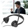 BowyTrading H390D - PC Binaural Customer Service Headphones, Telephone Headset with Noise Cancelling Microphone, Ultra Light Office Headset for PC Business Calls, Durable ABS Material with Wid view 3