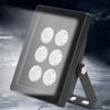 DC12V 6 LEDs Fill Light, IP66 Waterproof, Adjustable 8-90 Degree Installation, Black Shell - Durable Aluminum Alloy, High Thermal Conductivity, Outdoor view 2
