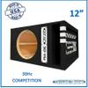 30HZ Reinforced Competition Single Ported Sub Box Sub Woofer Enclosure Speaker Box Car Audio Subwoofer Ground Shaker Box Ground-Shaker (Caution White, 12") view 2