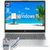 HP 15.6" FHD Laptop Computer, 16GB RAM 512GB Storage (256GB SSD+256GB Docking Station Set), Core i3 8-Core Processor (Up to 3.8 Ghz), Windows 11, Fingerprint Reader, 10 Key, SageNova Earphones, Silver view 1