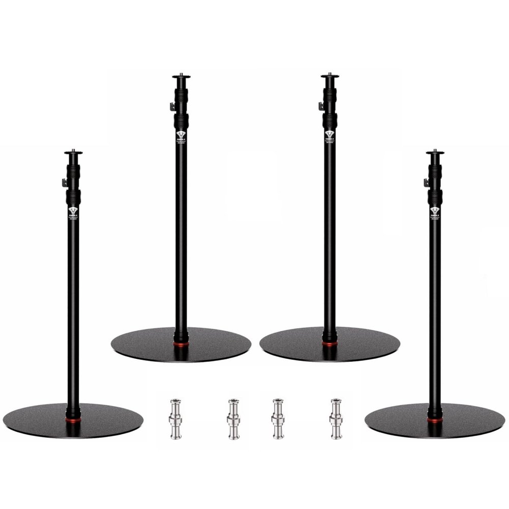 IFOOTAGE A400 Round Base Monopod, 79'' Aluminum Photography Light Stand Flat Base, Camera Tripod Stand for DSLR Camera, Light, Webcam, Live Streaming, Vlogging, Payload 10KG/22LBS (4 Pack)