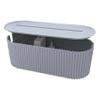 Cable Management Box 13x5x4 inch Plastic Cord Organizer with Phone Slot for Power Strips, Desk, TV Computer Wires (Blue) view 2