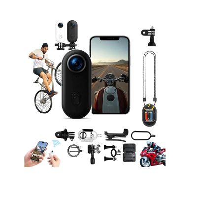 4K POV HD Action Camera,Camera for Motorcycle, POV Sports Camera Magnetic,Wearable Wide Hands-Free,Compact Thumb Mini Cameras,Necklace Cam for Motorcycle,Bike,Travel,Pet Walk (32G 1080P Black)