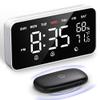 Dekala Bed Shaker Loud Alarm Clock for Heavy Sleepers Adults, Vibrating Dual Alarm Clocks for Bedrooms, Large Display Auto Dimmer,Temperature & Humidity Detect, 7-Day Programmable, Ideal Gift view 1