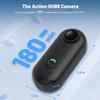 4K POV HD Action Camera,Camera for Motorcycle, POV Sports Camera Magnetic,Wearable Wide Hands-Free,Compact Thumb Mini Cameras,Necklace Cam for Motorcycle,Bike,Travel,Pet Walk (32G 1080P White) view 4