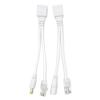 1 Pair POE Cable Passive Ethernet Power Adapter Cable Splitter Power Module 12v(White Pair) view 1