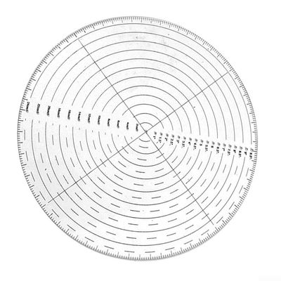 Round Center Finder Circle Gauge for Woodworking, 10 Inch Transparent Acrylic Circle Template with Dual Scales, Center Finding Tool for Drawing Circles on Wood, Metal, Glass - 1pc