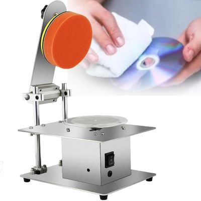 ZHIXUMM 200w Data Recovery DVD/Vcd Grinding Machine, Disc Scratch Repairing Machine, Semi-Automatic Disc Repair Cleaning Equipment with 0-6000rpm Adjustable, for Scratch Repair & Data Recovery