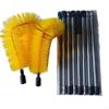 Adjustable Gutter Brush 10.5ft Extendable Roof Cleaning Tool with Flexible Angle Gutter Cleaner and Hard Nylon Bristle Brush, Gutter Cleaning Pole for Roof Debris, 2-Pack(B) view 1