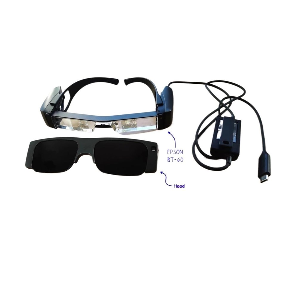 Compatible for Epson Moverio BT-40 Smart Glasses AR Headset 1080P OLED Microprojection 120-inch Full HD Hands-Free for Smartphones Up to 6.8''