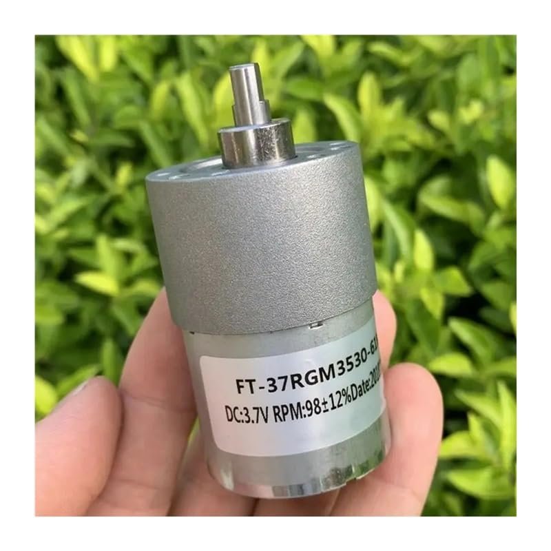 37RGM530 DC Gear Electronic Starter with & Metal Gearbox, DC 3V-7.4V, M3 Screw, High Torque Flat Shaft Electronic Starter for Intelligent Machine Motor Drivers