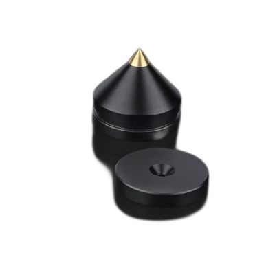 1 Set of Audio Stand Speaker Tip Vertical Foot Repair Parts Rotary Shock Absorber Nail and Pad Accessory(Black)