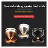 1 Set of Audio Stand Speaker Tip Vertical Foot Repair Parts Rotary Shock Absorber Nail and Pad Accessory(Black) view 2