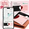 SPOTMINDERS Apple MFi Certified Wallet Tracker 2-Pack Black & Pink (iOS Only) Gifts for Mom 0.07in Works with Apple Find My Rechargeable Tracking Card Slim Item Finder for Mother's Day or Anniversary view 1