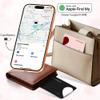 SPOTMINDERS Apple MFi Certified Wallet Tracker 2-Pack Black & Pink (iOS Only) Gifts for Mom 0.07in Works with Apple Find My Rechargeable Tracking Card Slim Item Finder for Mother's Day or Anniversary view 3
