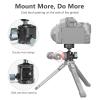 Tripod Ball Head, Aluminum Flat Bracket Set, 360 Rotating mini Ball Head + Multi-Interface Flat Bracket, Compatible with Tripod/monopod, Suitable for Live Photography. view 2
