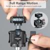 Tripod Ball Head, Aluminum Flat Bracket Set, 360 Rotating mini Ball Head + Multi-Interface Flat Bracket, Compatible with Tripod/monopod, Suitable for Live Photography. view 3