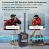 KSUN Handheld Two-Way VHF Marine Radio, NOAA Weather, Portable Marine Radios, Floating IPX7 Waterproof, International Channel, Vibration Drainage, Boat Two Way Radio Gift for Kayak Fishing, 2 Pack view 3