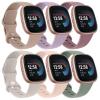 6 PACK Bands Compatible with Fitbit Versa 4 / Versa 3 / Fitbit Sense 2 / Sense Bands for Women Men, Soft Sport Wristbands Replacement Smart Watch Straps (6PACK B,Large) view 1