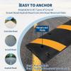 4 Pcs Rubber Speed Bump 6FT with 2 End Caps, Road Speed Bumps for Driveway, Traffic Calming Device, Integrated Cable Cover Ramp, Industrial Parking Speed Humps (3Pcs) view 4