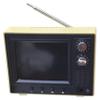 Dollhouse TV 1:12 Scale USB Rechargeable Vintage Mini TV Toy That Can Play Video with LCD Screen & 180 Rotatable Antenna Dollhouse Furniture for DIY Setting Accessories, Yellow view 1