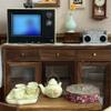 Dollhouse TV 1:12 Scale USB Rechargeable Vintage Mini TV Toy That Can Play Video with LCD Screen & 180 Rotatable Antenna Dollhouse Furniture for DIY Setting Accessories, Yellow view 2