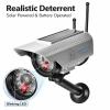Solar Power LED Fake Security Camera, Outdoor Dummy Surveillance Silver - Realistic Blinking LED, Adjustable Bracket, Theft Deterrent for Homes and Businesses view 2