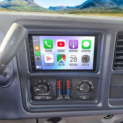 2+64G 7 Inch Double Din Car Stereo Radio for GMC Sierra 1500 2500 2003-2006 Wireless CarPlay and Android Auto Bluetooth Touch Screen Head Unit, GPS Navigation Mirror Link Backup Camera FM/RDS