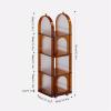 PUCNHZYNW Record Rack Movable Vertical CD Record Albums Rack Acrylic Magazine with Caster Wheel Storage Shelving view 2