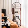 PUCNHZYNW Record Rack Movable Vertical CD Record Albums Rack Acrylic Magazine with Caster Wheel Storage Shelving view 3