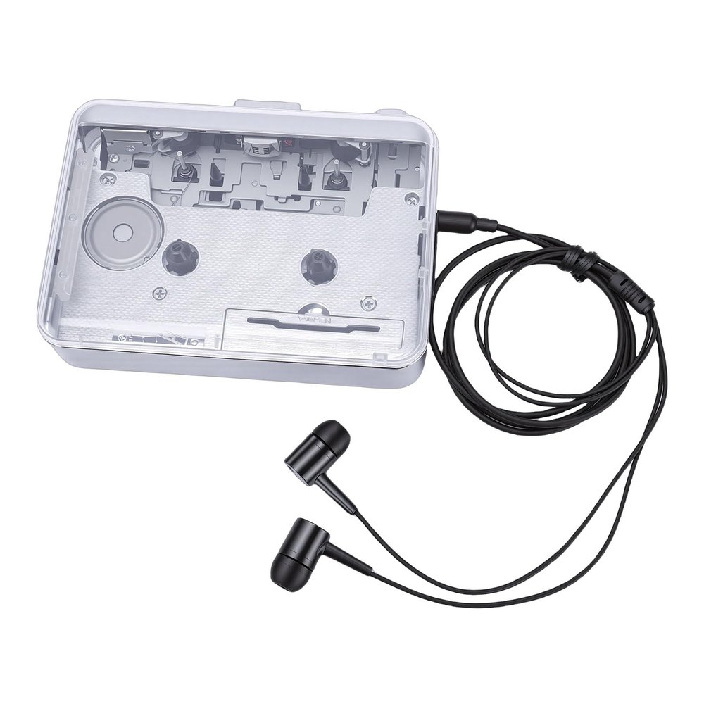 Gugxiom Cassette Player to MP3 Converter Via USB, Portable Cassette Tape Recorder with Dual Speakers & Headphone Jack for Car or Home