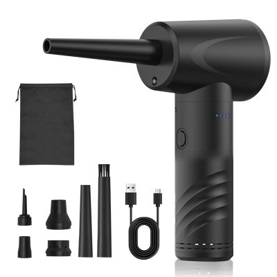 Fesjoy High Power Cordless Electric Duster for PC Keyboard, Portable Dust Blower with 3 Speed Settings (AD33 Standard Version)