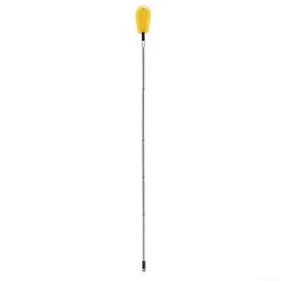 Telescopic Gutter Brush Extendable Gutter Cleaner Tool with Rotating Flexible Head for Cleaning Gutters Without Ladder, Includes Extension Rod and Inspection Mirror(D)
