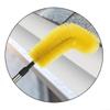 Telescopic Gutter Brush Extendable Gutter Cleaner Tool with Rotating Flexible Head for Cleaning Gutters Without Ladder, Includes Extension Rod and Inspection Mirror(D) view 3